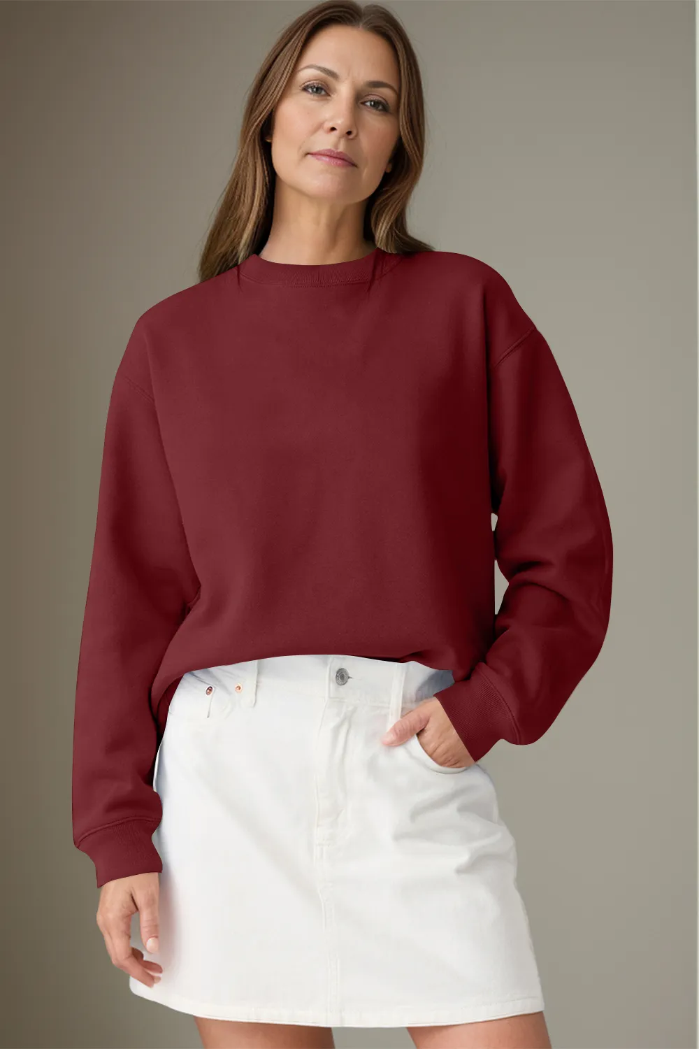 Round Neck Long Sleeve Sweatshirt, image 3