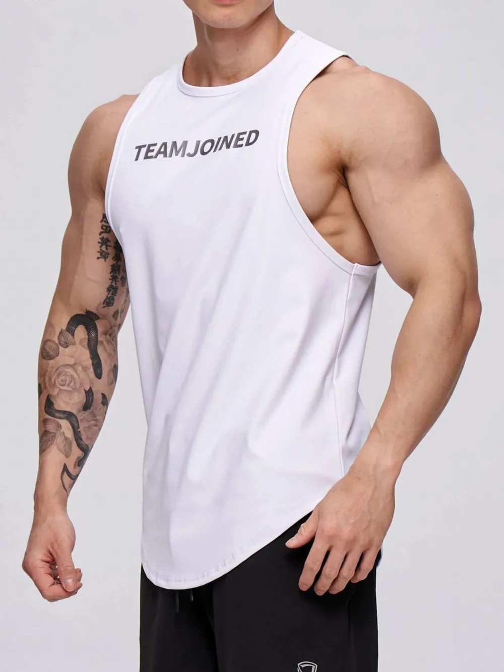 Men's Plus Size Letter Round Neck Active Tank, image 5