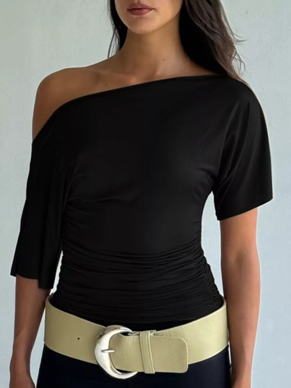 One Shoulder Short Sleeve T-Shirt, image 14