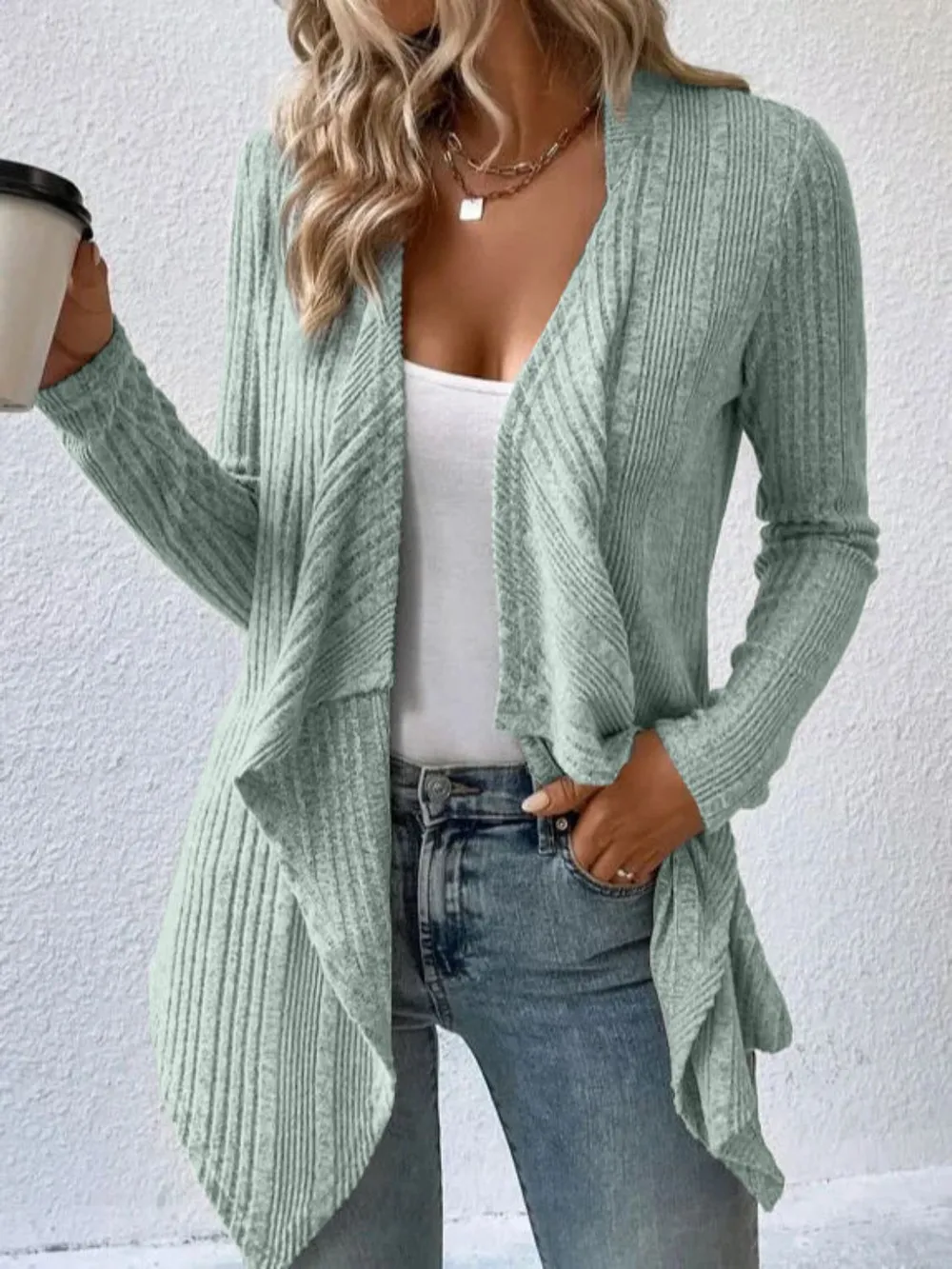 Open Front Long Sleeve Cardigan, image 7
