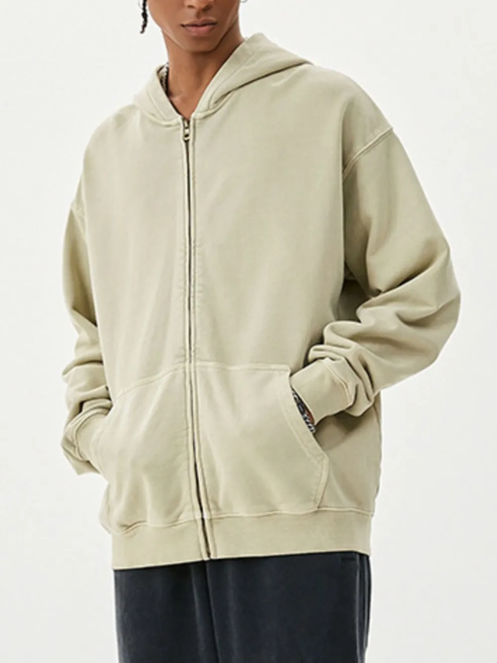 Men's Zip Up Long Sleeve Hoodie, image 4