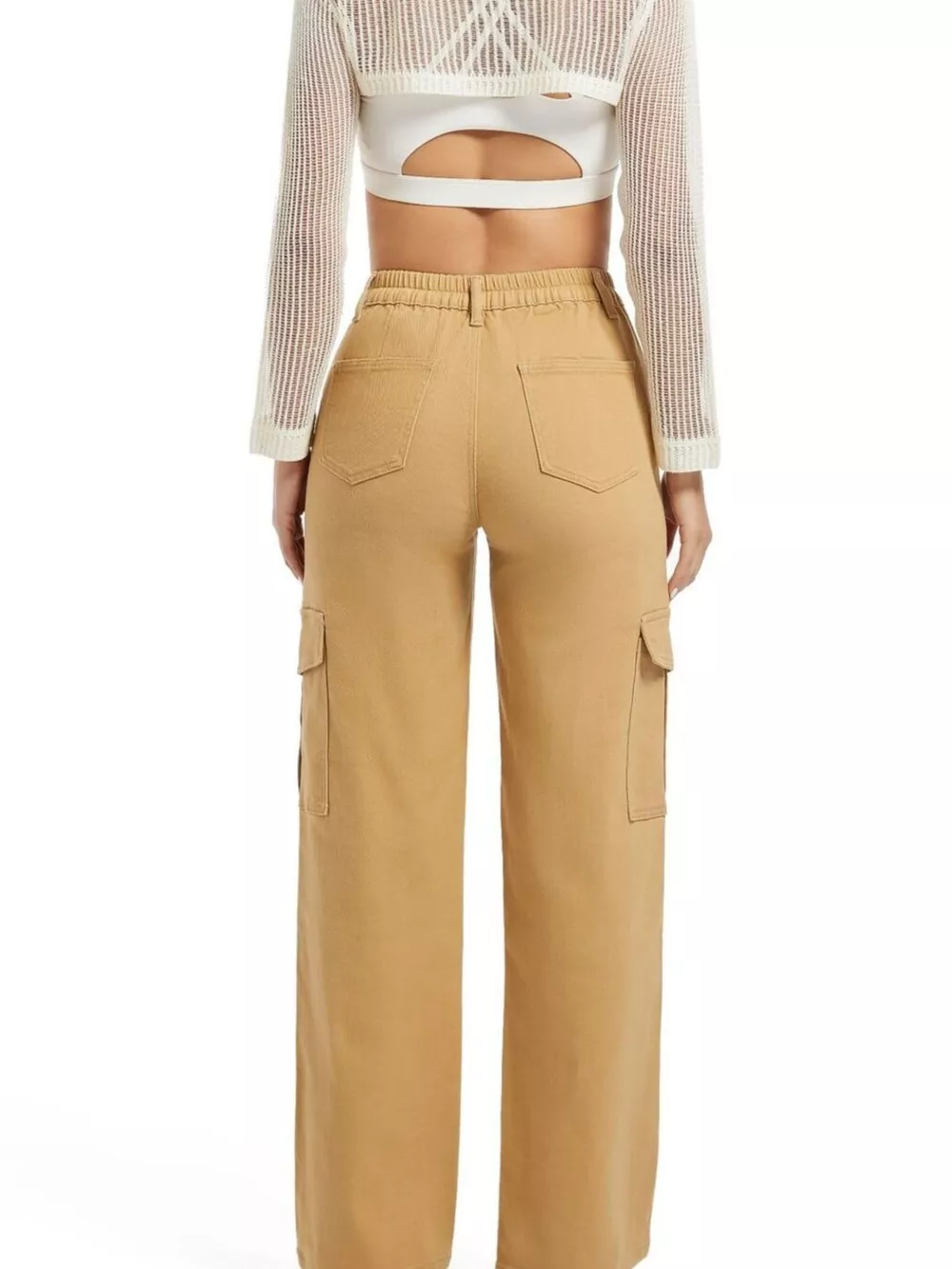 High-Waisted Cargo Jeans, image 27