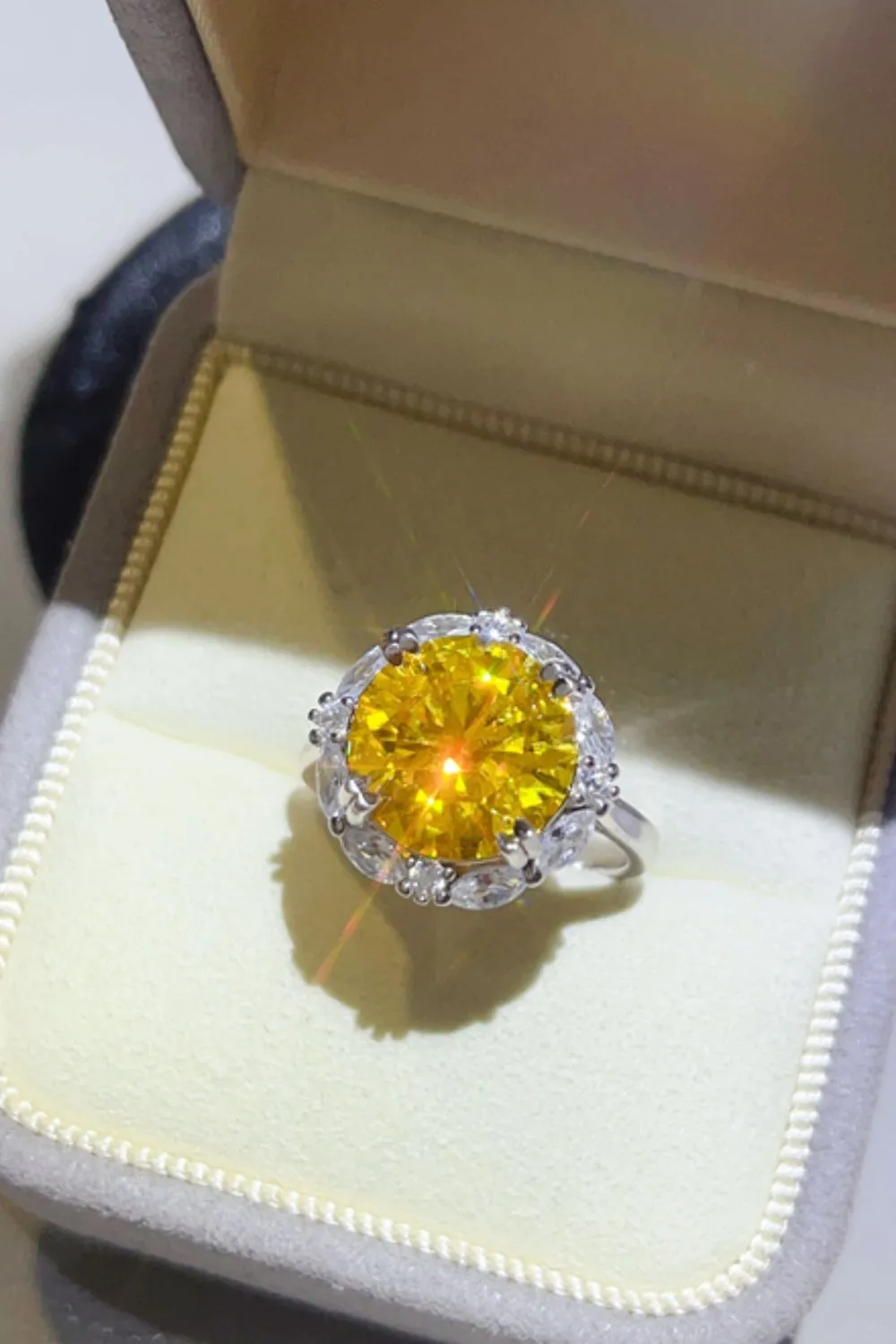 5 Carat Moissanite 925 Sterling Silver Ring, image 3