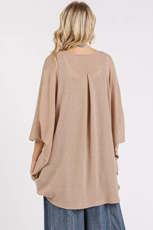 Open Front Batwing Sleeve Cardigan, image 4