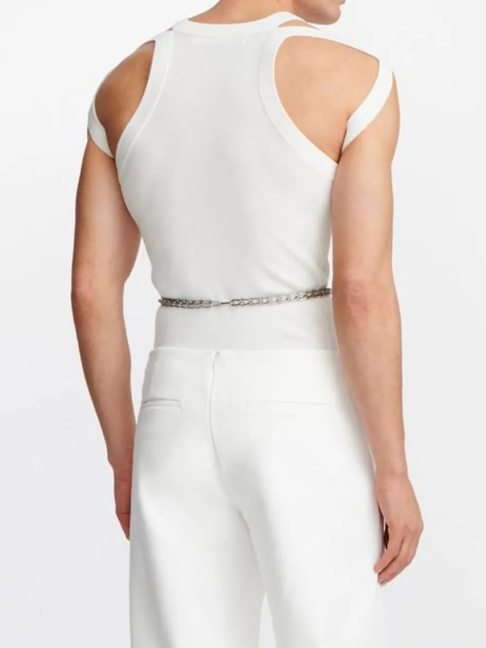 Men's Full Size Cutout Round Neck Tank Plus Size, image 4