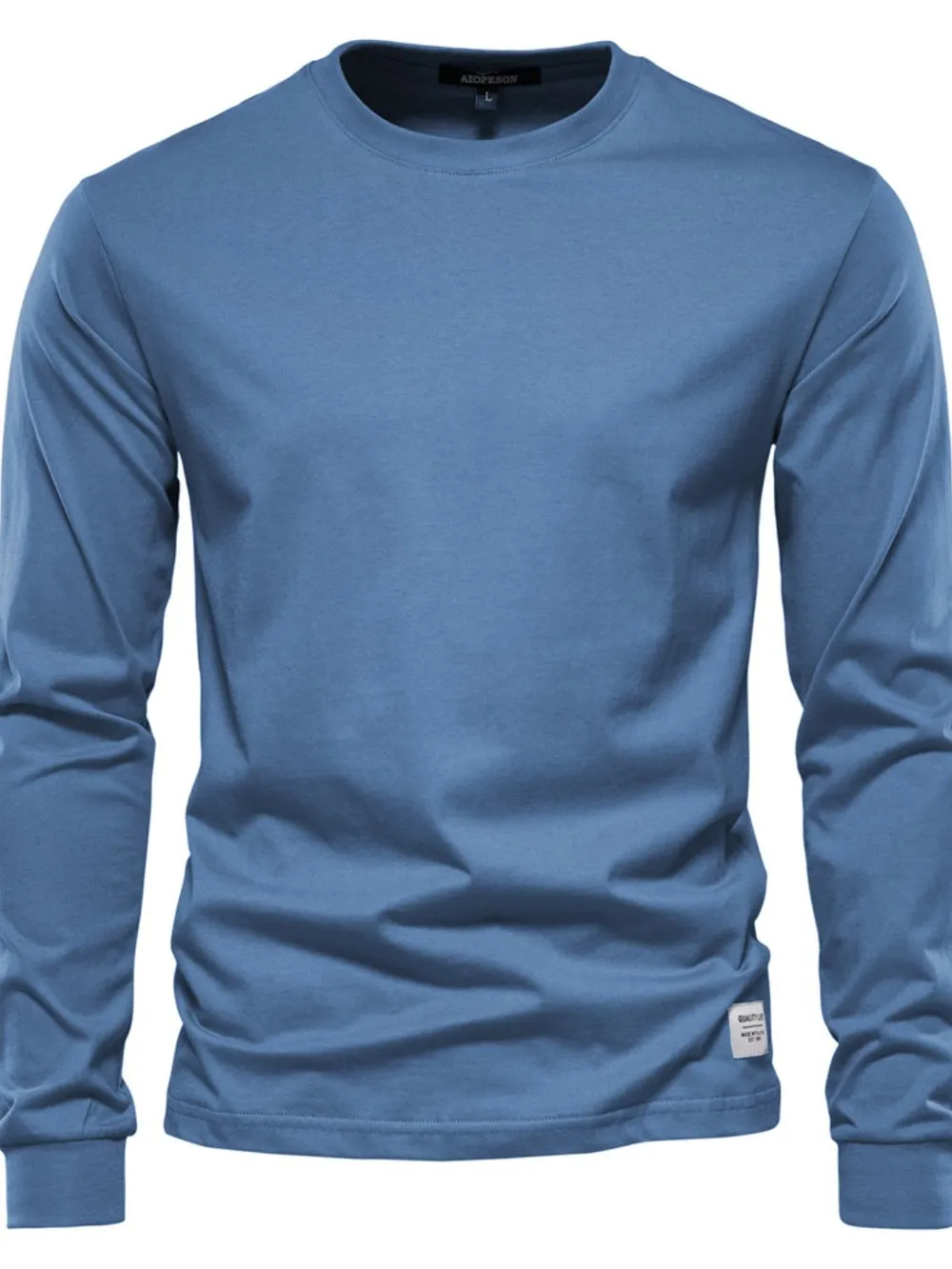 Men's Full Size Round Neck Long Sleeve T-Shirt Plus Size, image 2