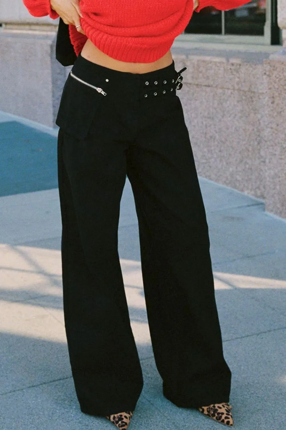 Wide Leg Jeans with Pockets, image 3