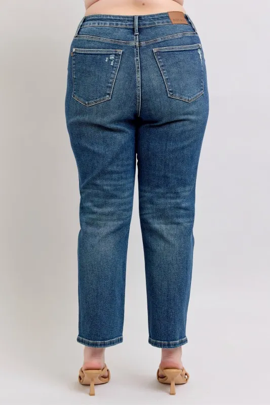 Full Size High Waisted Rigid Magic Non-destroy Straight Leg Jeans Plus Size, image 2