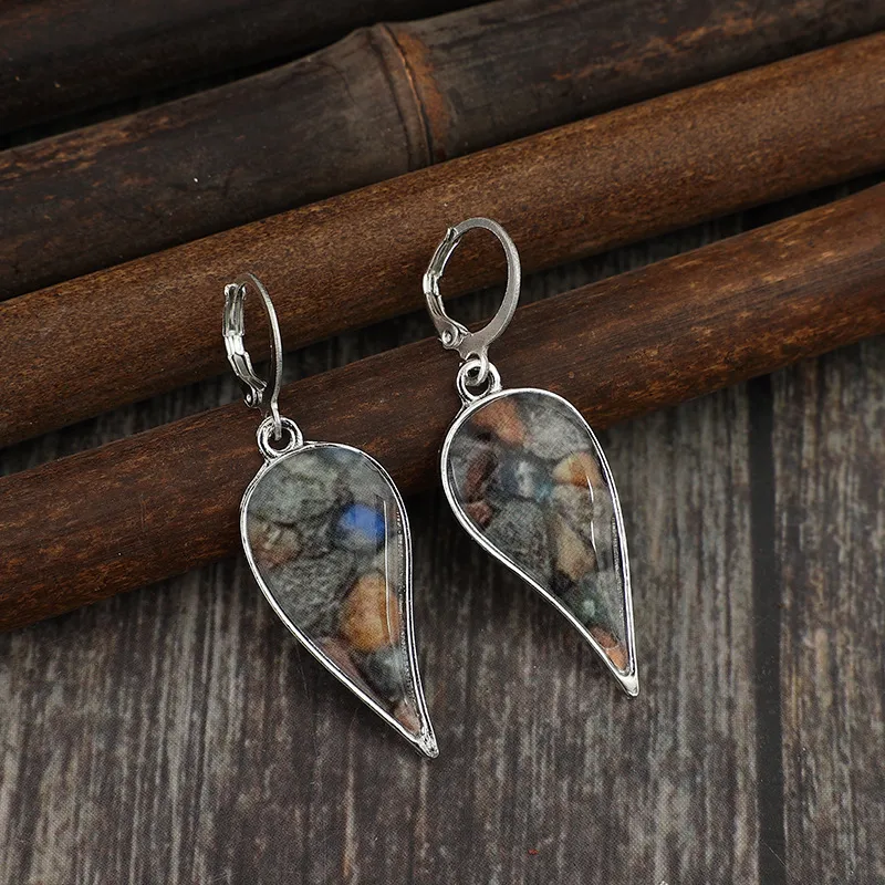 Natural Stone Dangle Earrings, image 3