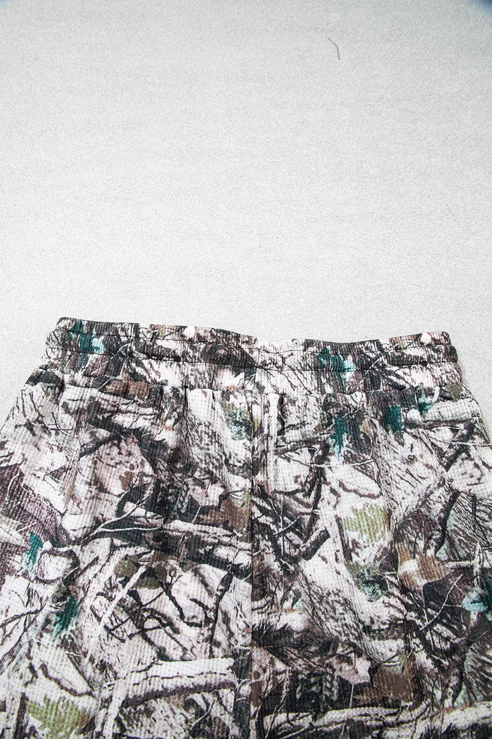 Camo Long Sleeve Top Elastic Waist Shorts Two Piece Set, image 7