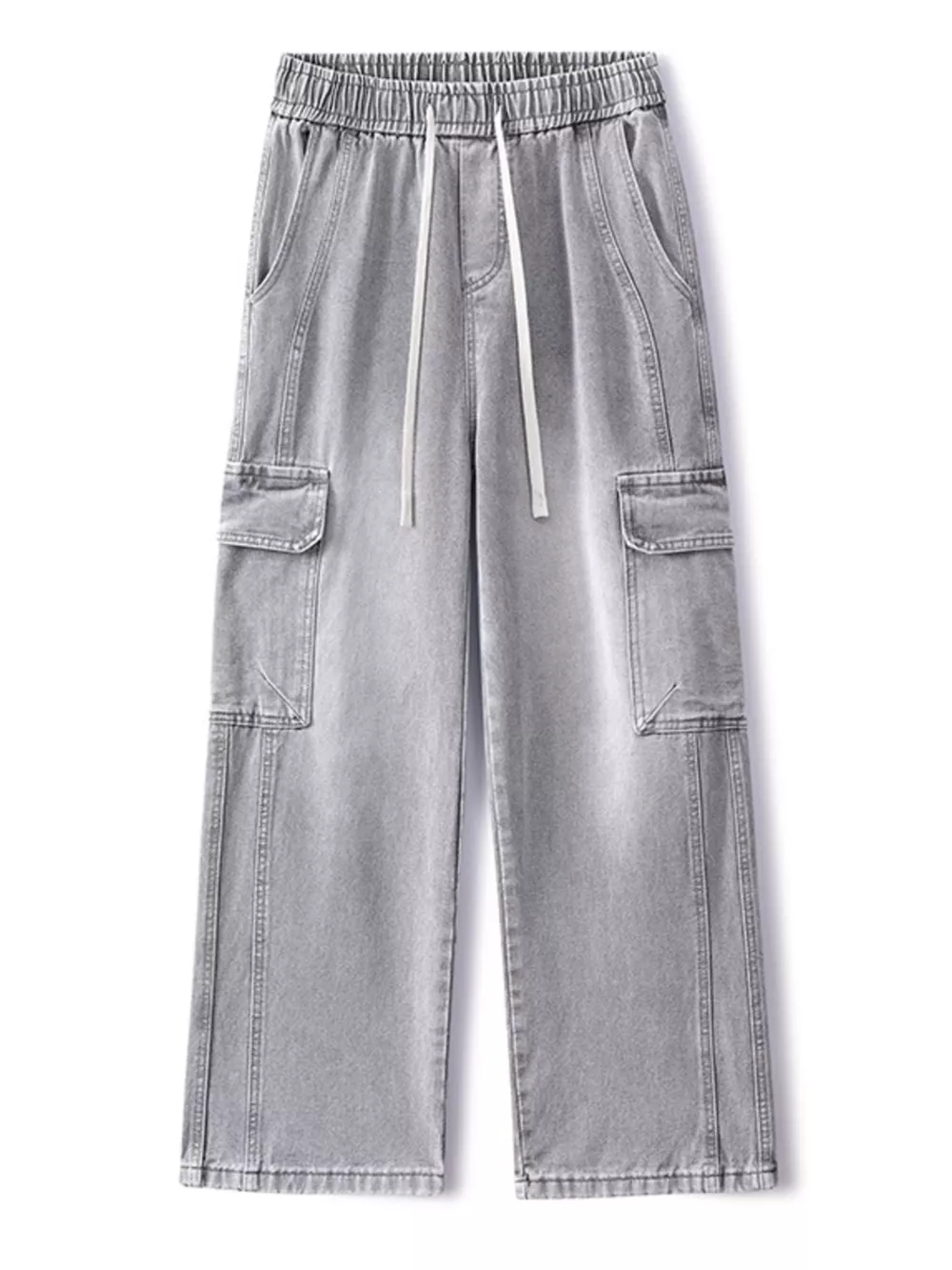 Men's Full Size Wide Leg Cargo Jeans Plus Size, image 2