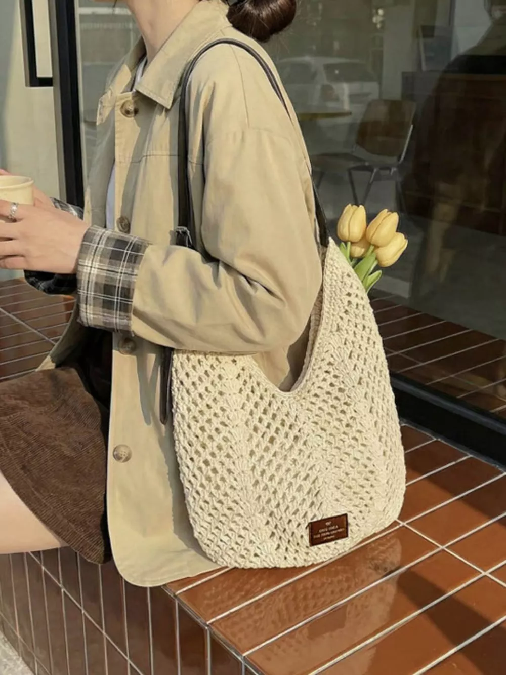 Boho Crochet Shoulder Bag, image 7