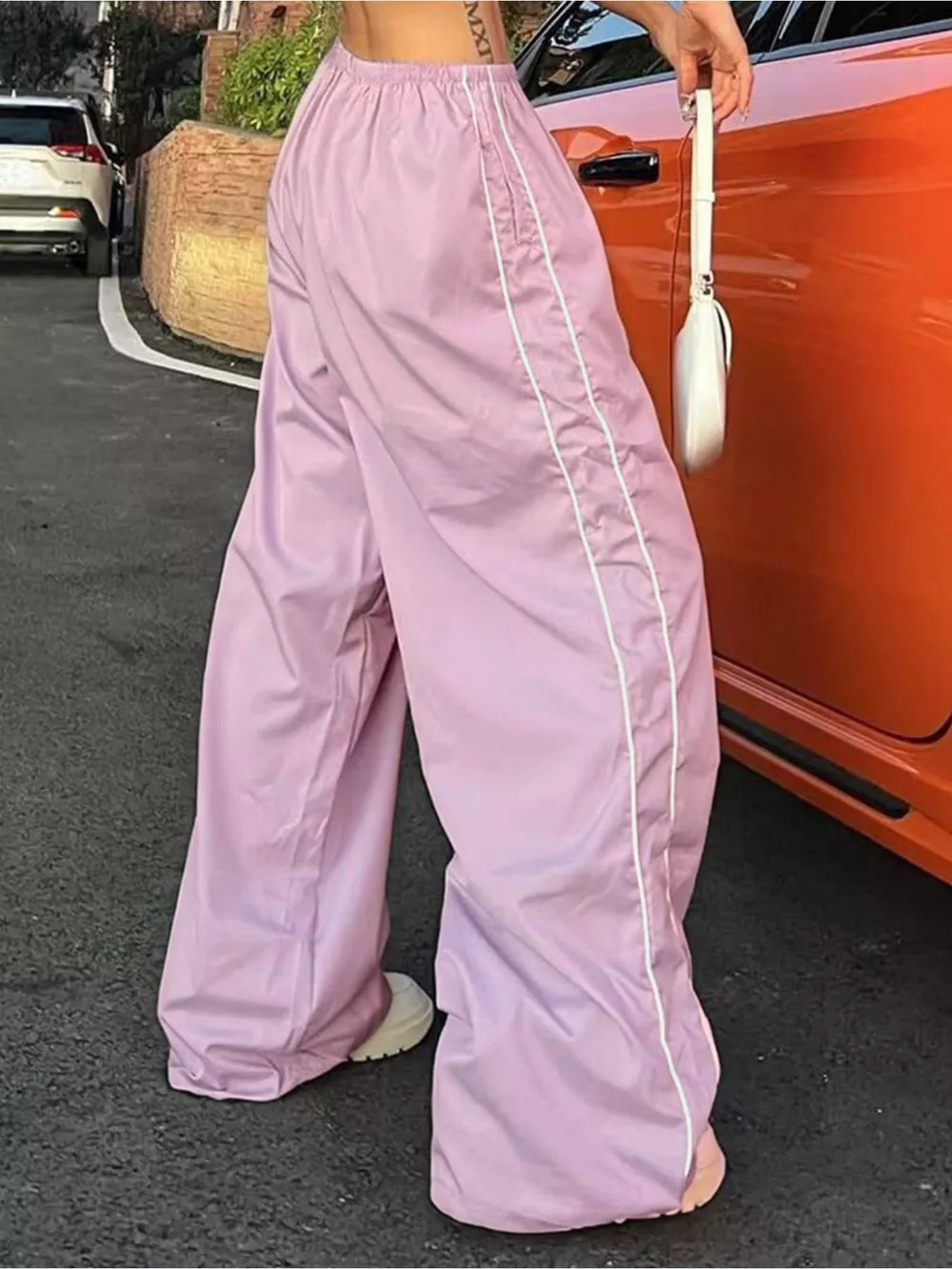 Elastic Waist Wide Leg Pants, image 5