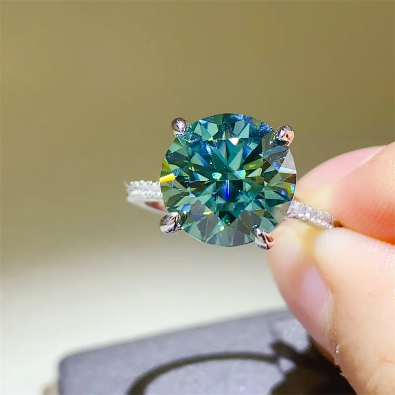 5 Carat Moissanite Zircon 925 Sterling Silver Ring, image 2