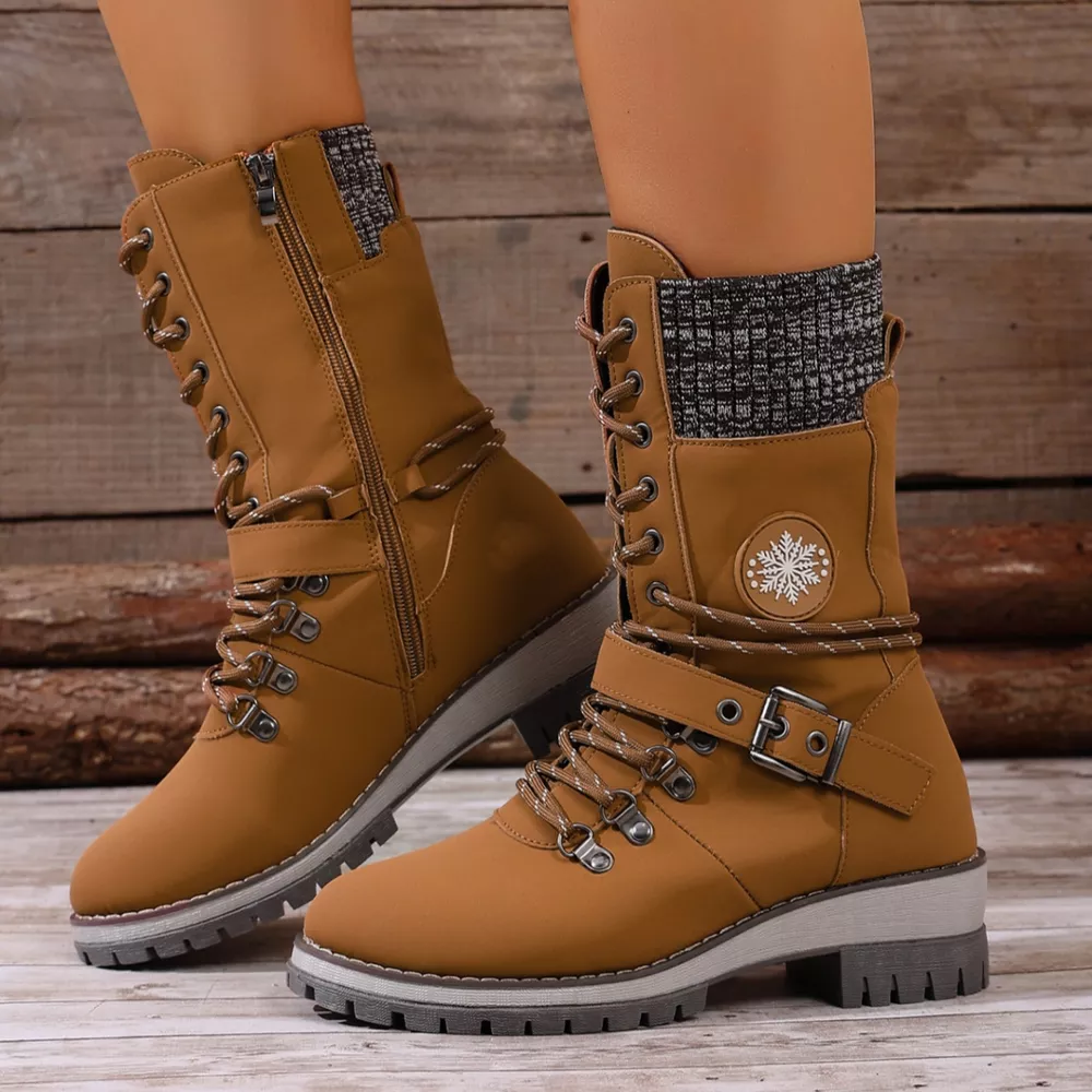 Lace-Up Ankle Combat Boots, image 4