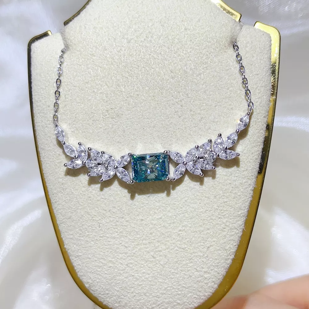 2 Carat 925 Sterling Silver Moissanite Necklace