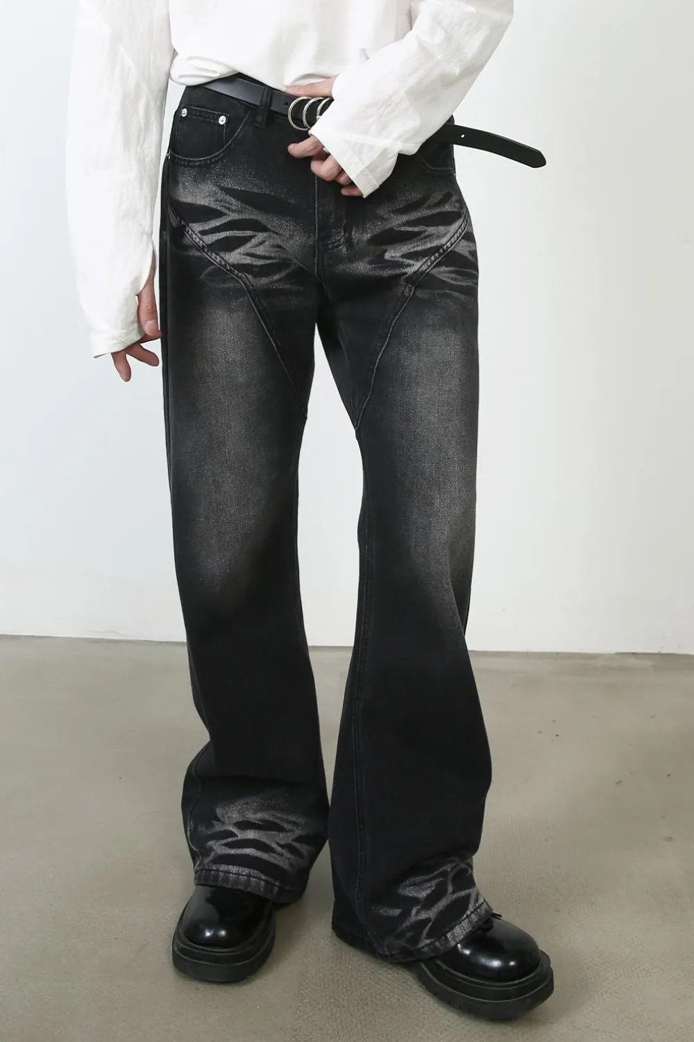 Men's Mid Rise Jeans with Pockets