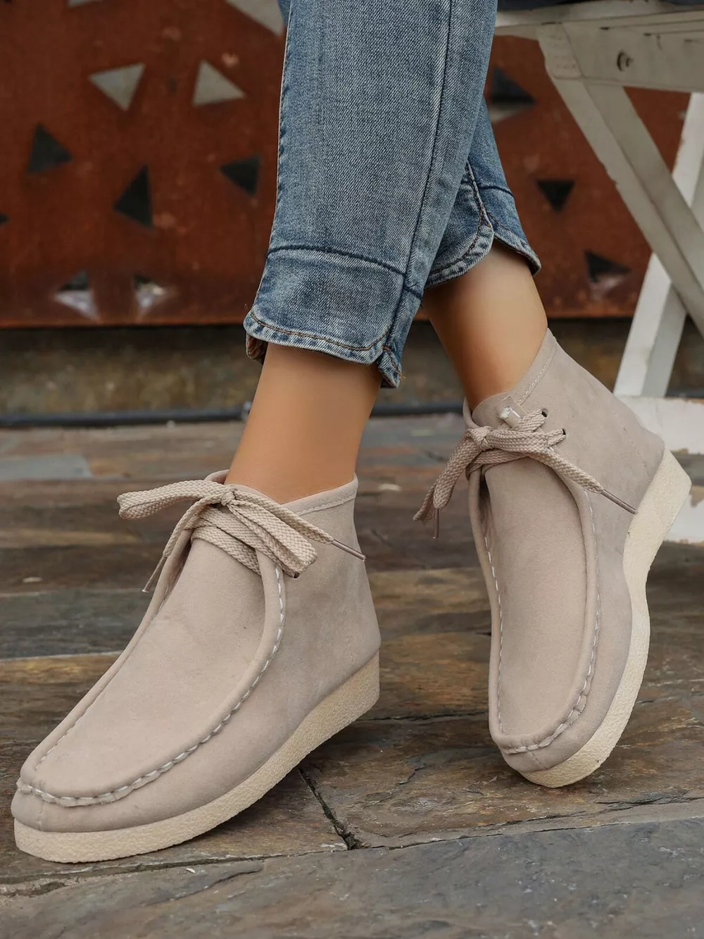 Lace Up Wedge Ankle Boots, image 4