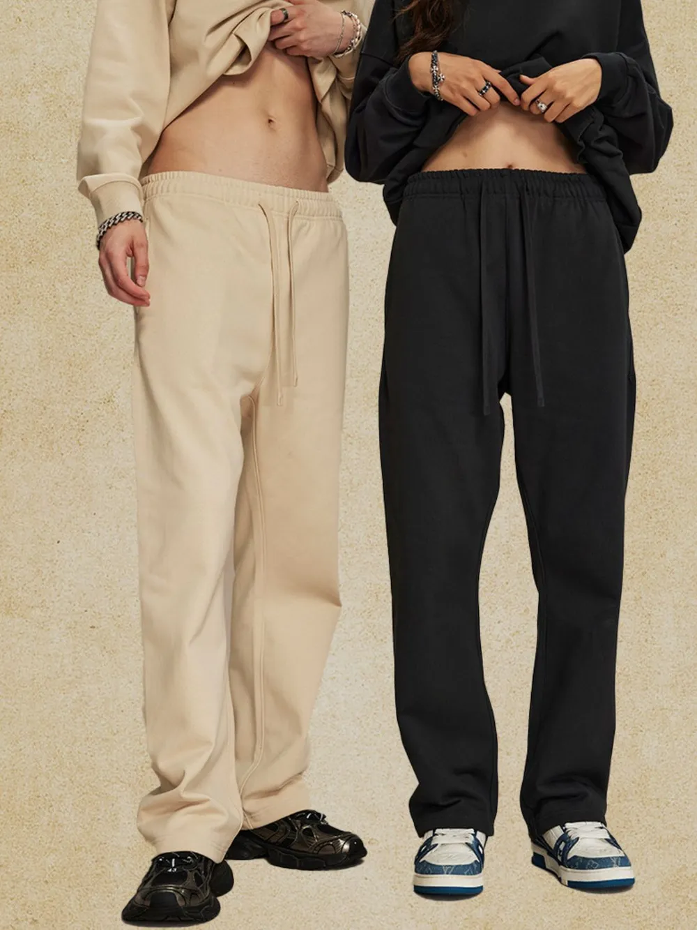 Men's Drawstring Loose Fit Pants, image 4