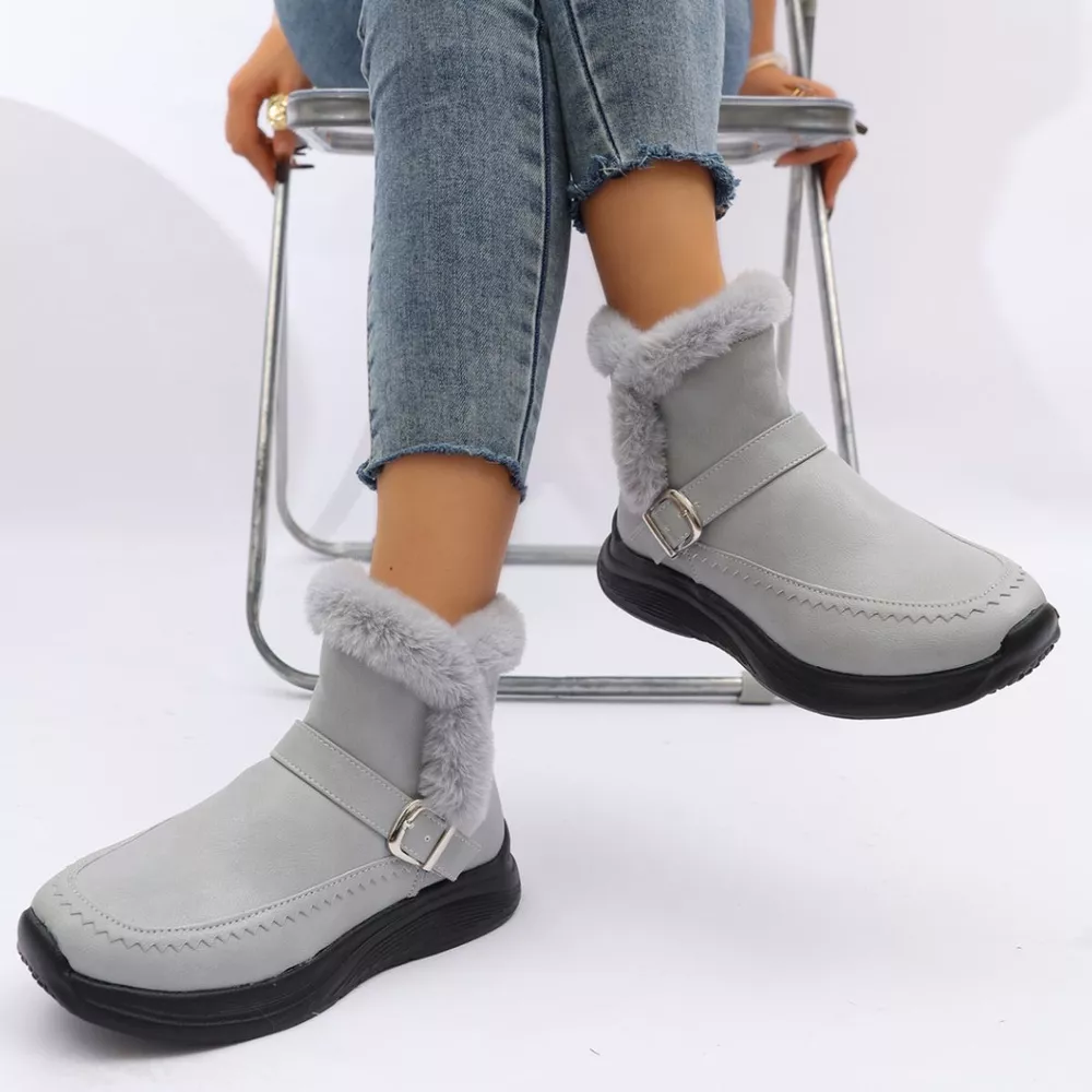 Faux Fur Lined Winter Ankle Boots, image 3