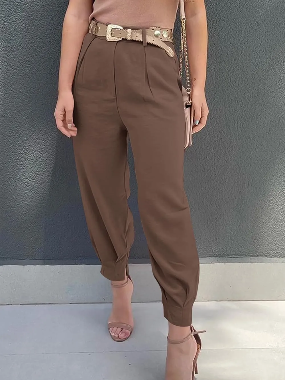 High Waist Cropped Pants, image 2