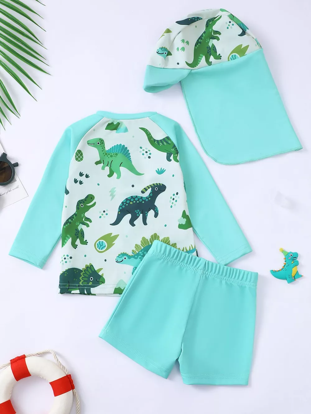 Children's Whale Print Long Sleeve Swimwear Set, image 10