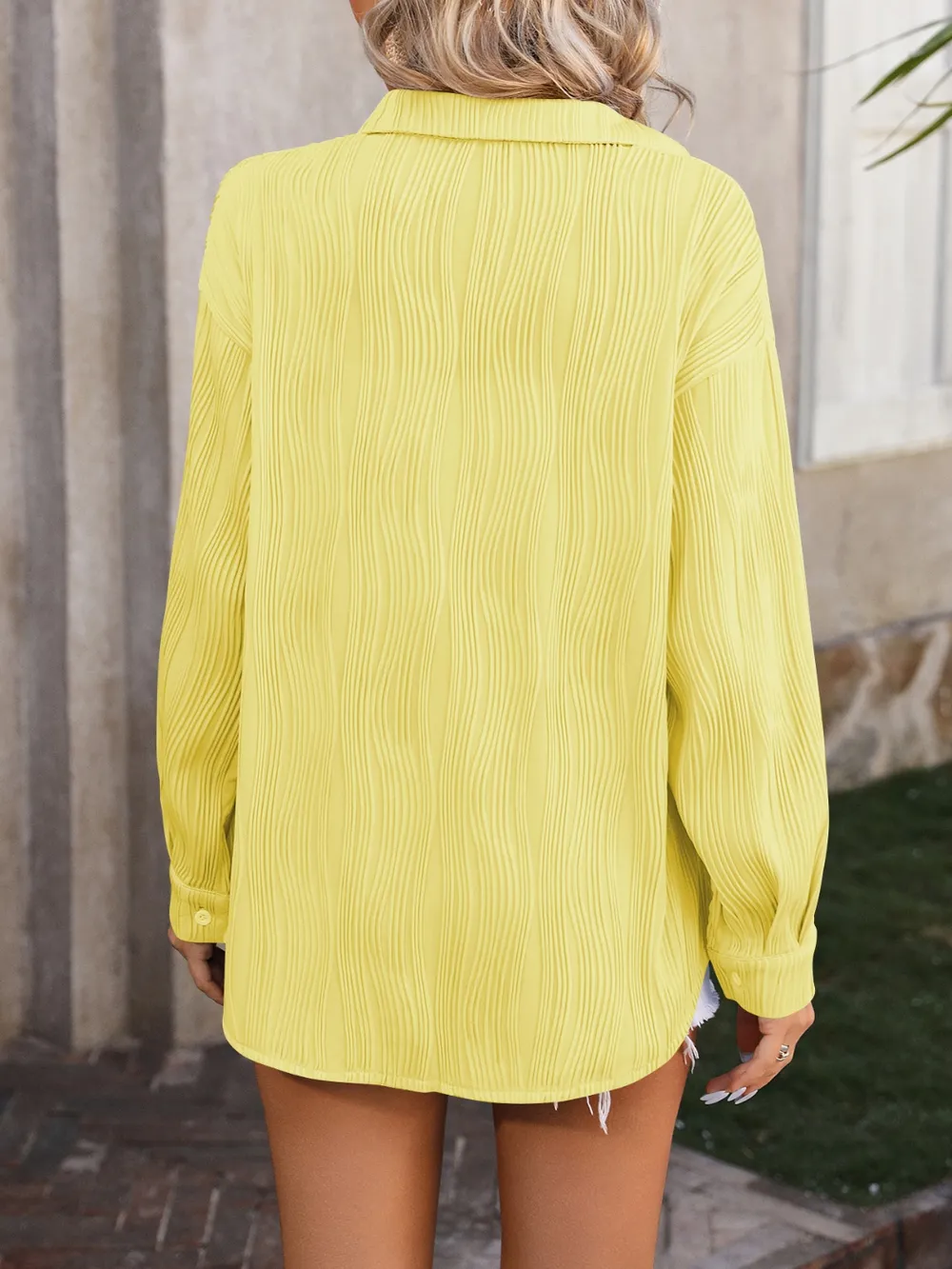 Button Up Dropped Shoulder Shirt, image 13