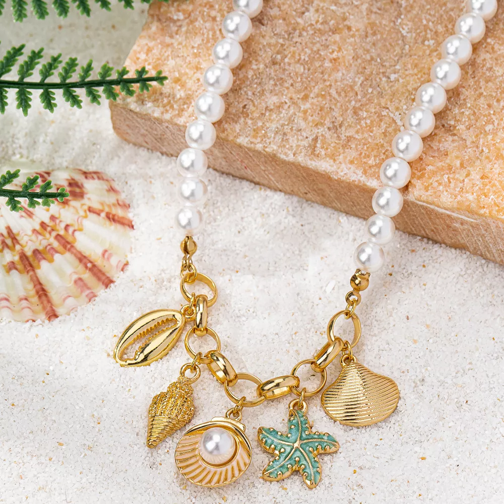 Ocean Series Charm Pearl Necklace, image 3