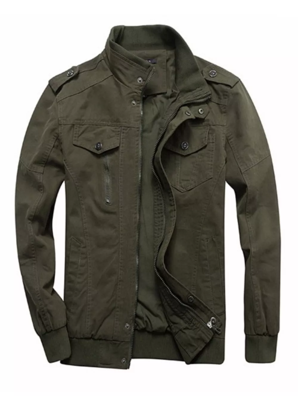 Men's Plus Size Casual Zip Up Lightweight Jacket, image 2