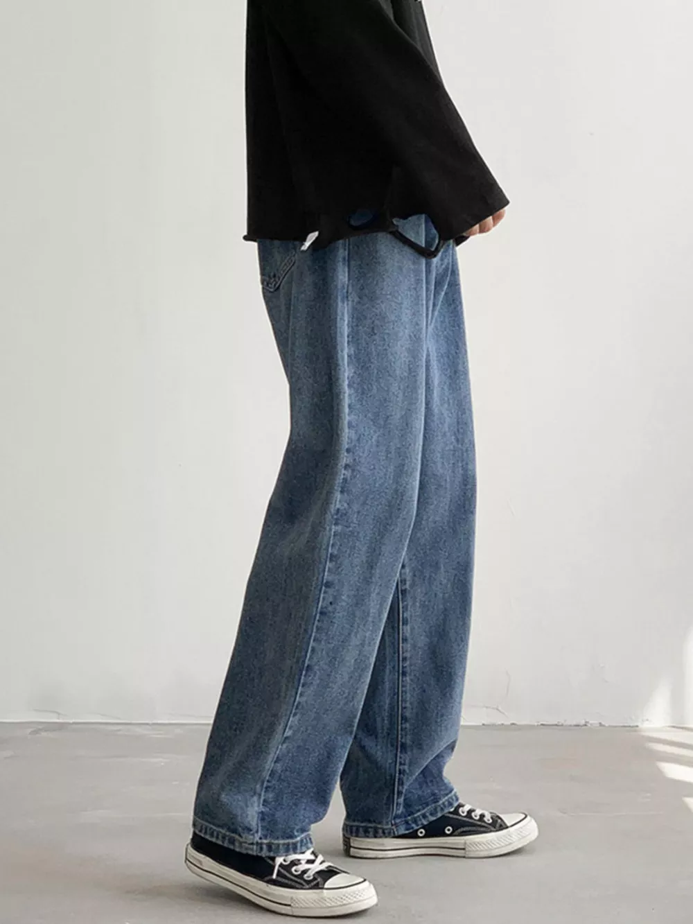 Men's Wash Loose Fit Jeans, image 7