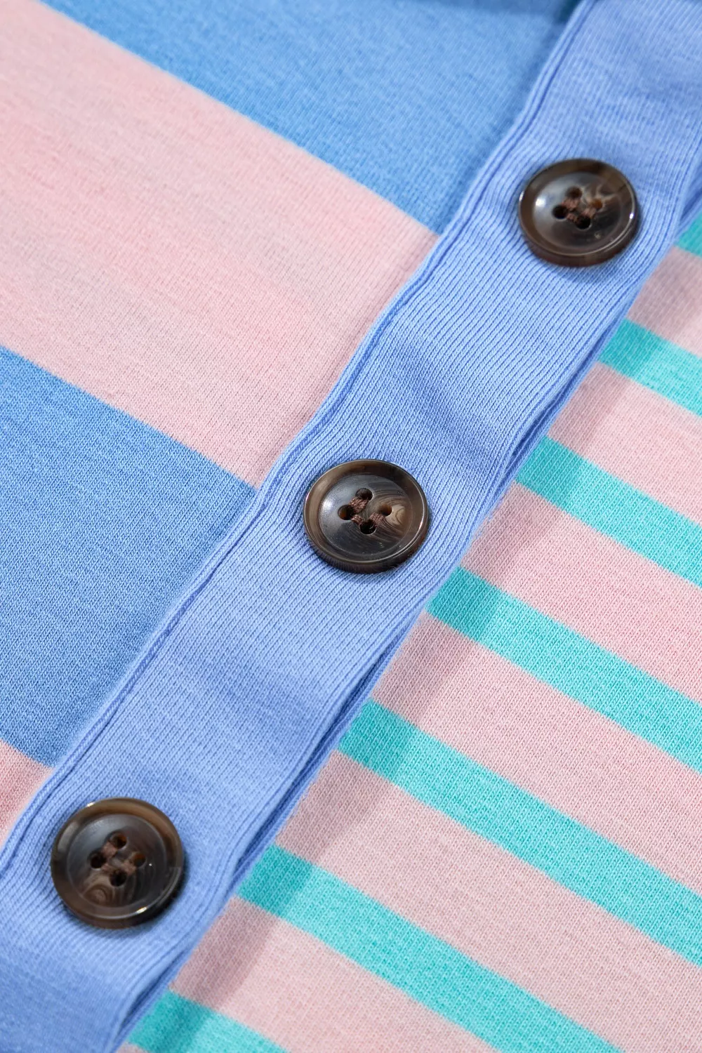 Stripe Exposed Seam Mixed Patchwork Loose Short Set, image 10