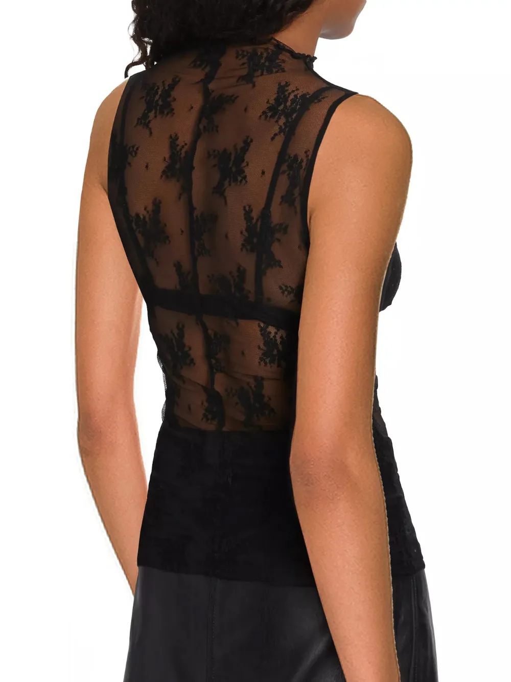Lace Mock Neck Top, image 3