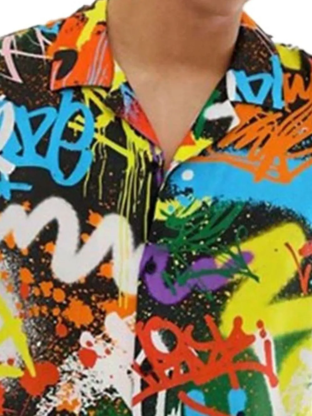 Men's Full Size Printed Button Up Half Sleeve Shirt Plus Size, image 2