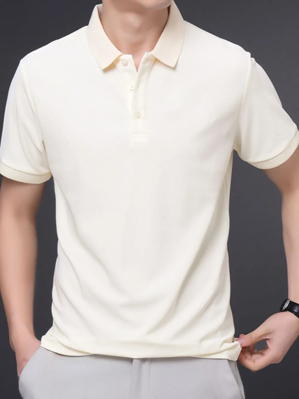 Men's Plus Size Short Sleeve Collared Neck Polo, image 8