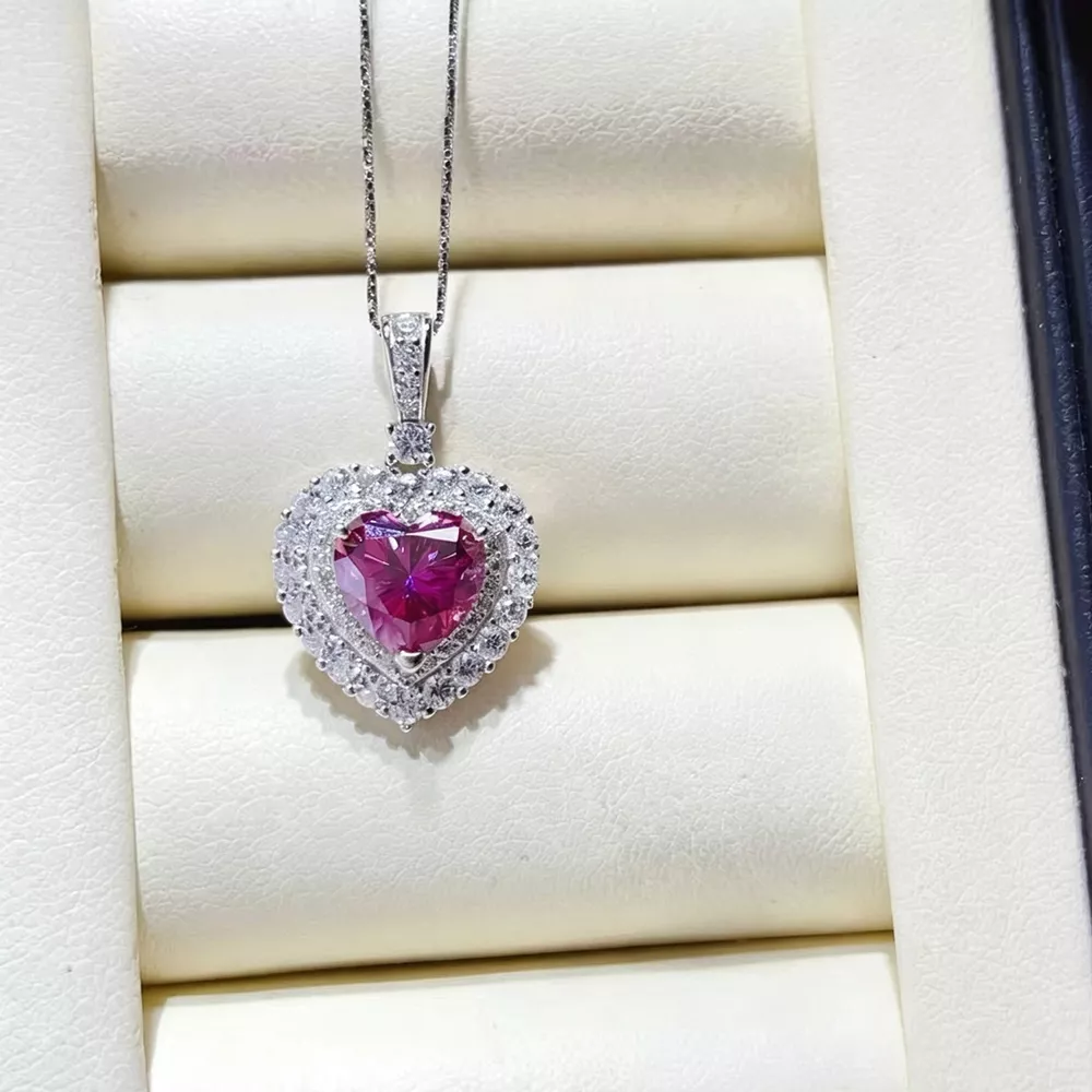1 Carat 925 Sterling Silver Moissanite Necklace, image 5