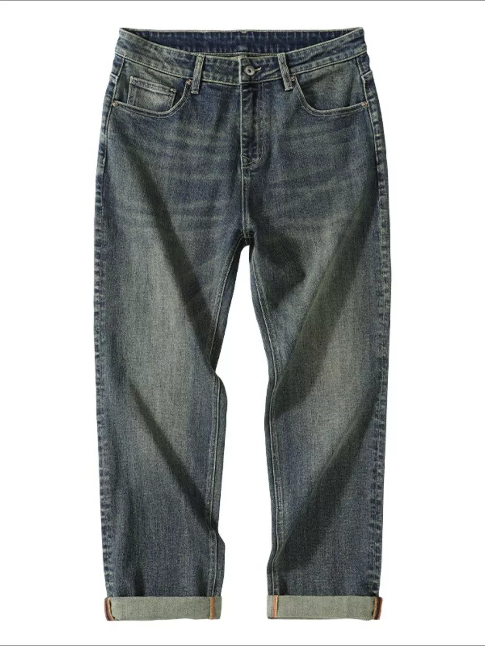 Men's Washed Wide Leg Jeans, image 6