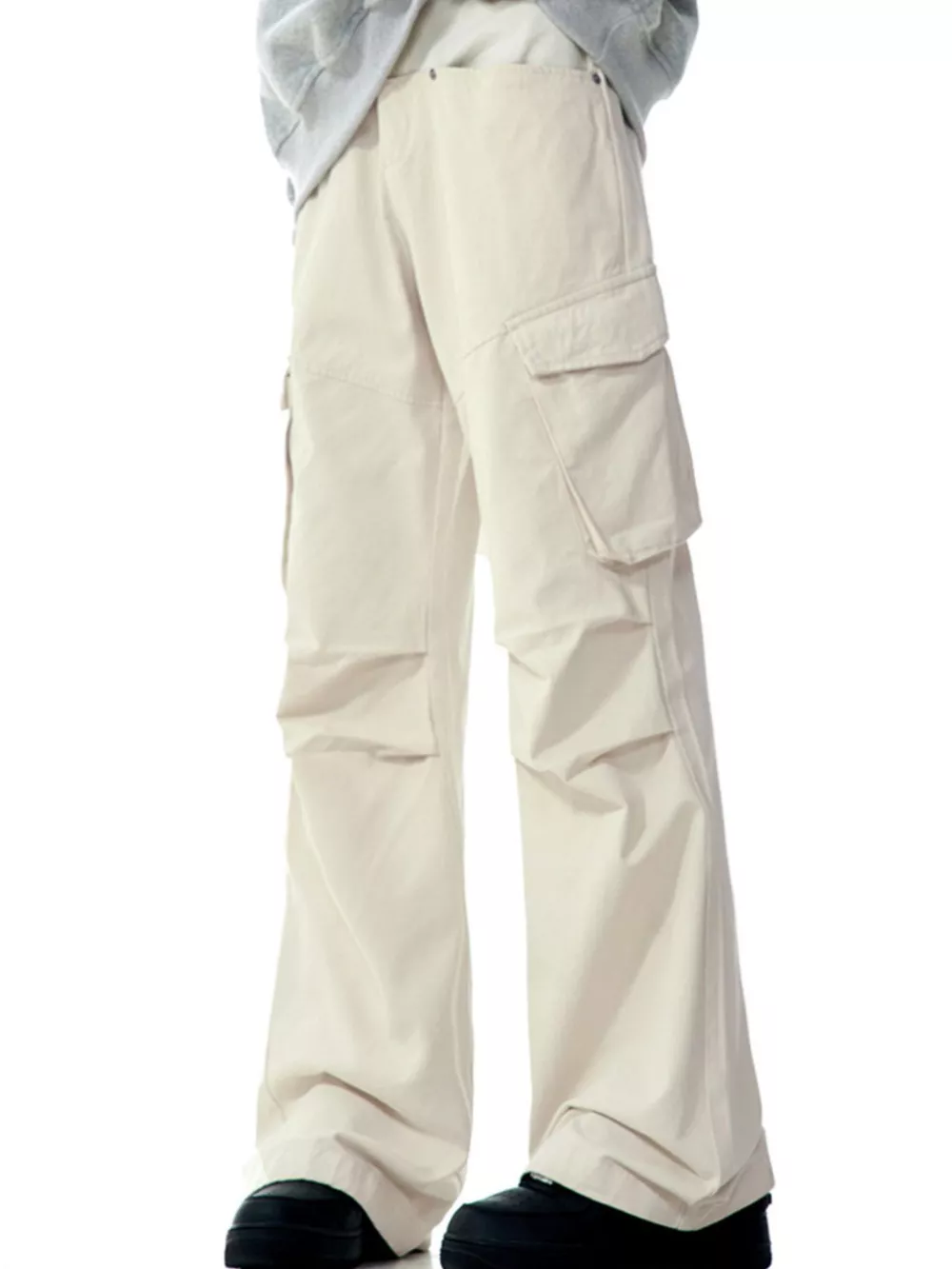 Men's Wide Leg Cargo Pants, image 2