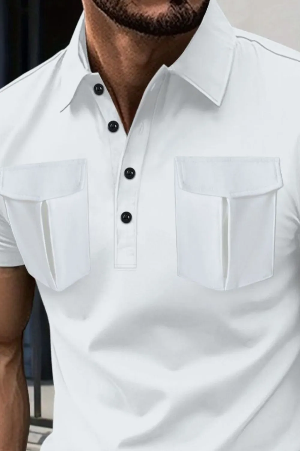 Men's Full Size Collared Short Sleeve Polo Plus Size, image 3