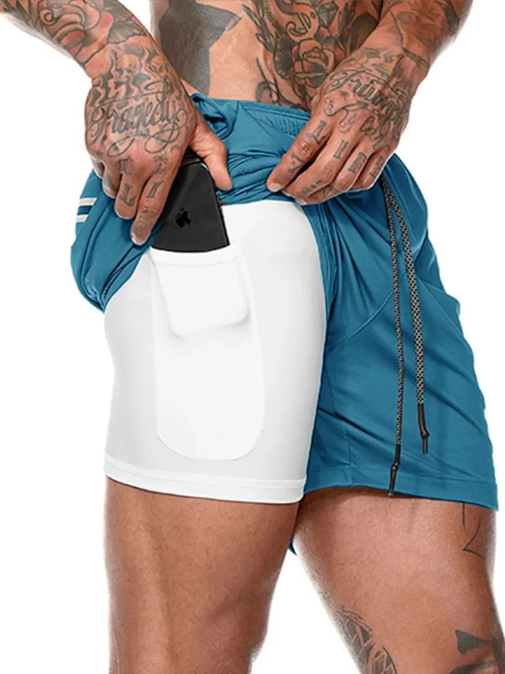 Men's Plus Size Drawstring Active Shorts, image 8