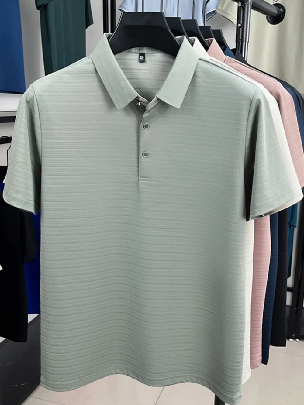 Men's Plus Size Button Detail Short Sleeve Polo
