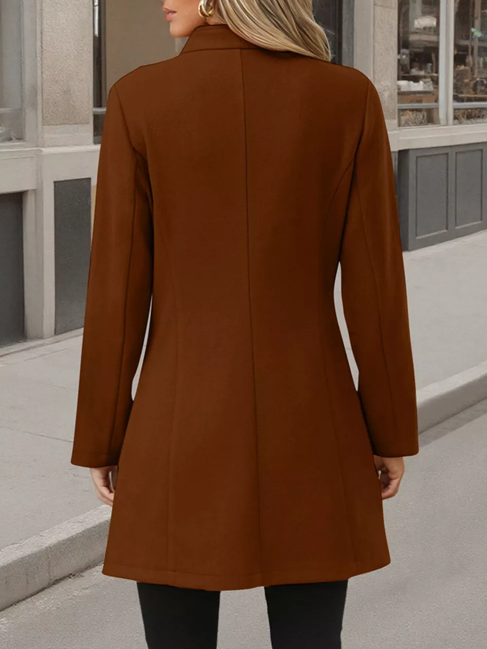 Button Up Long Sleeve Coat, image 2
