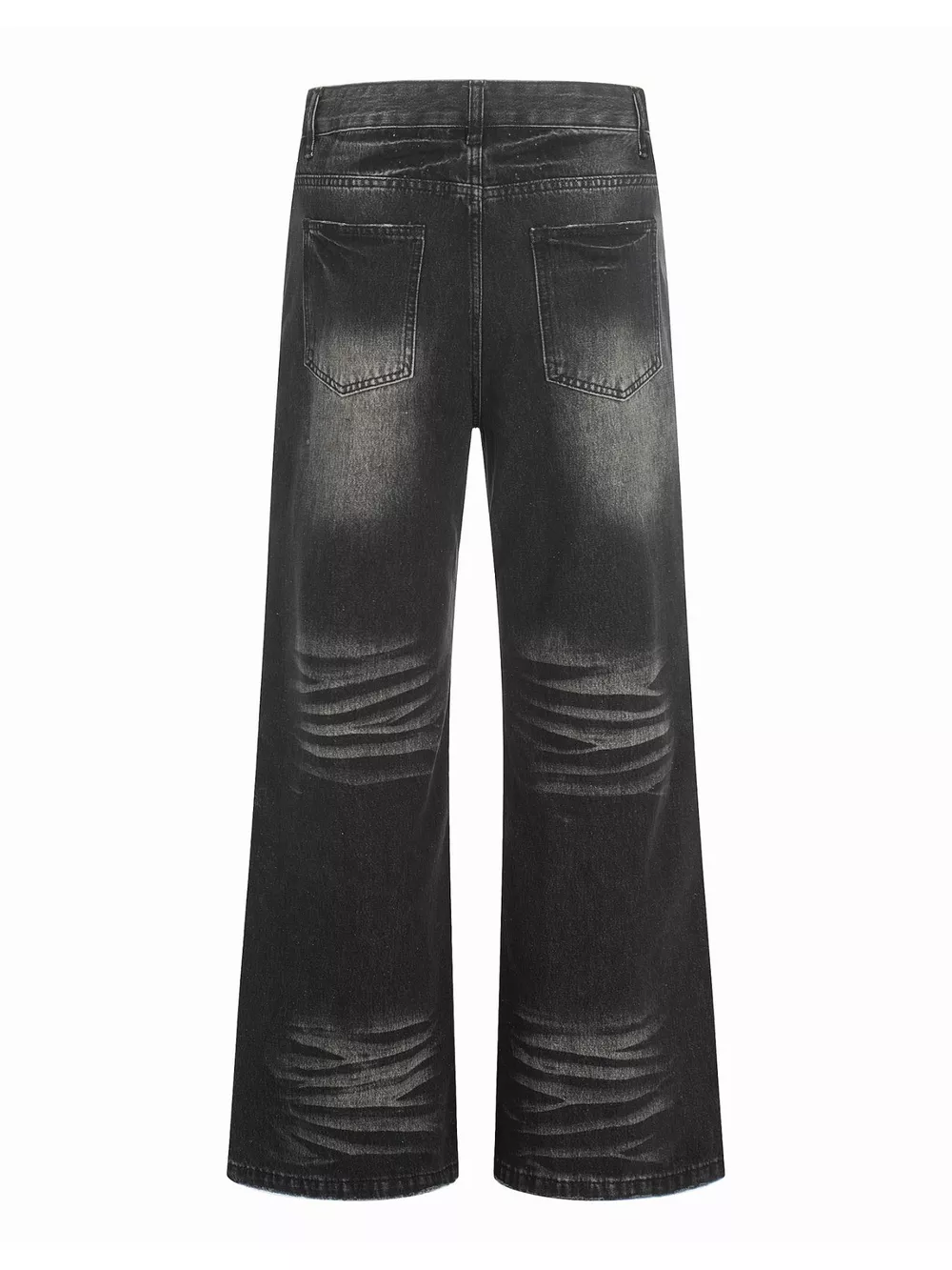 Men's Full Size Vintage Wash Wide Leg Jeans Plus Size, image 3