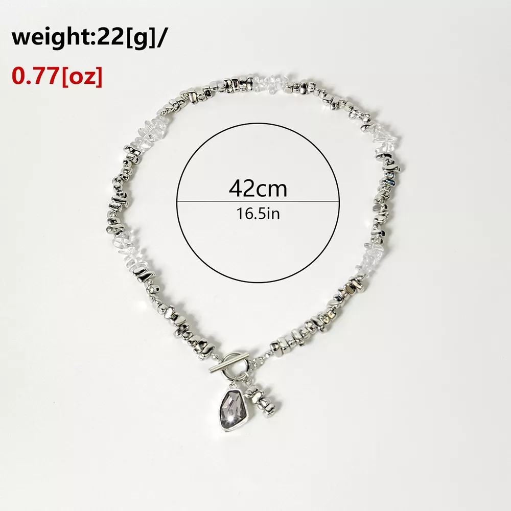 Chunky Gemstone Pendant Necklace, image 6