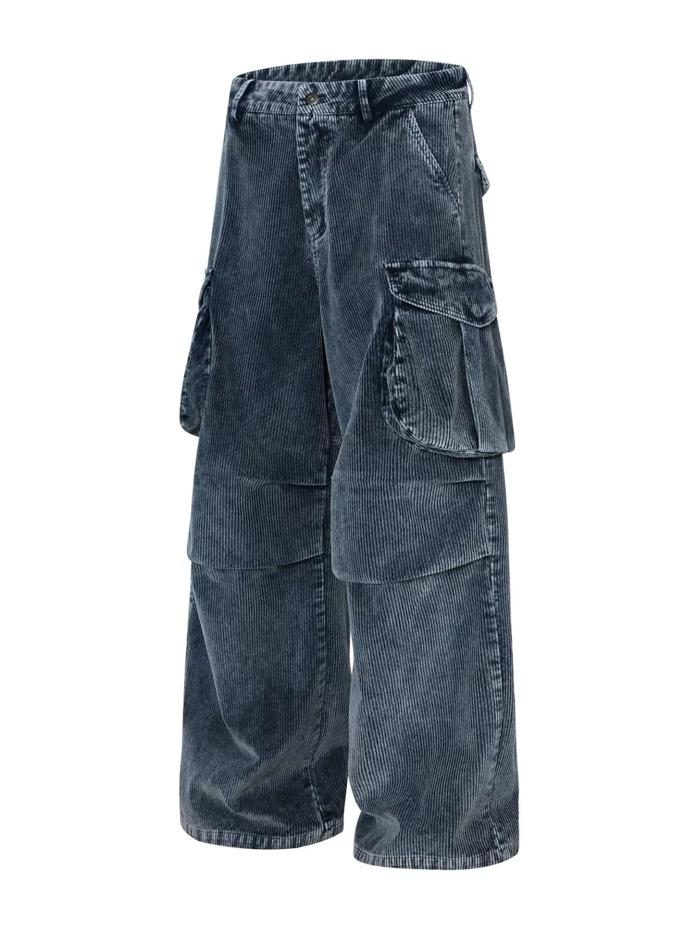 Men's Corduroy Cargo Pants with Multiple Pockets, image 2