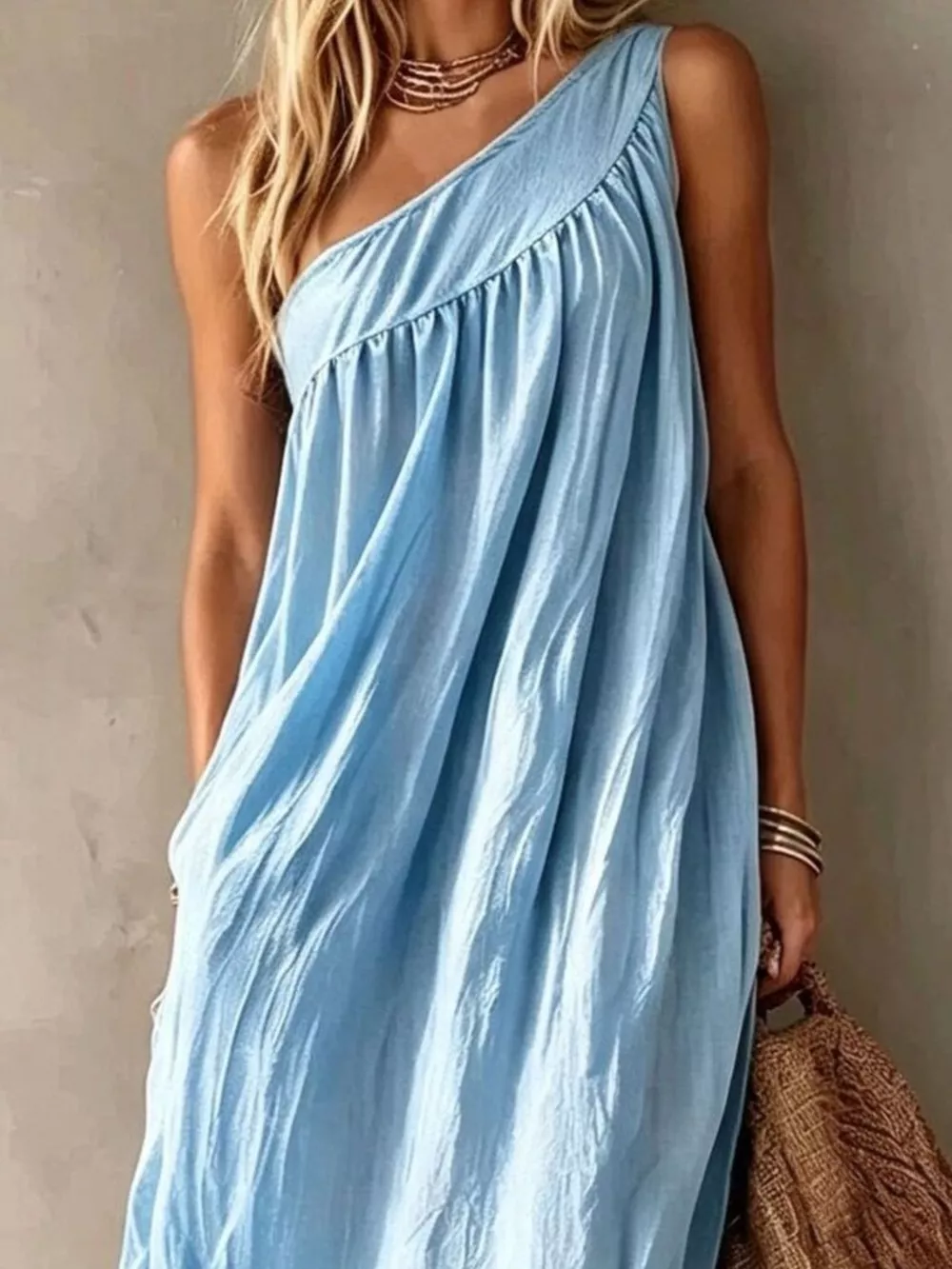 Full Size One-Shoulder Maxi Dress Plus Size, image 17