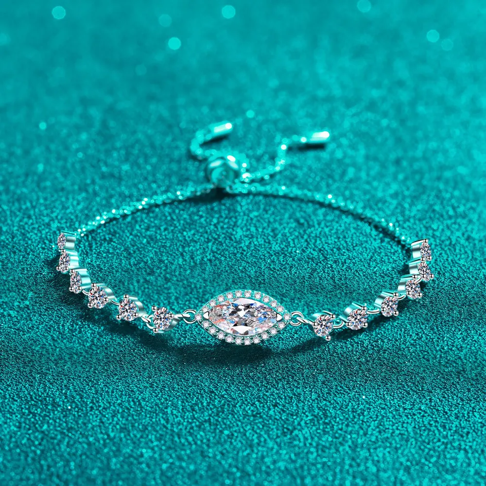 1 Carat Moissanite 925 Sterling Silver Bracelet, image 3