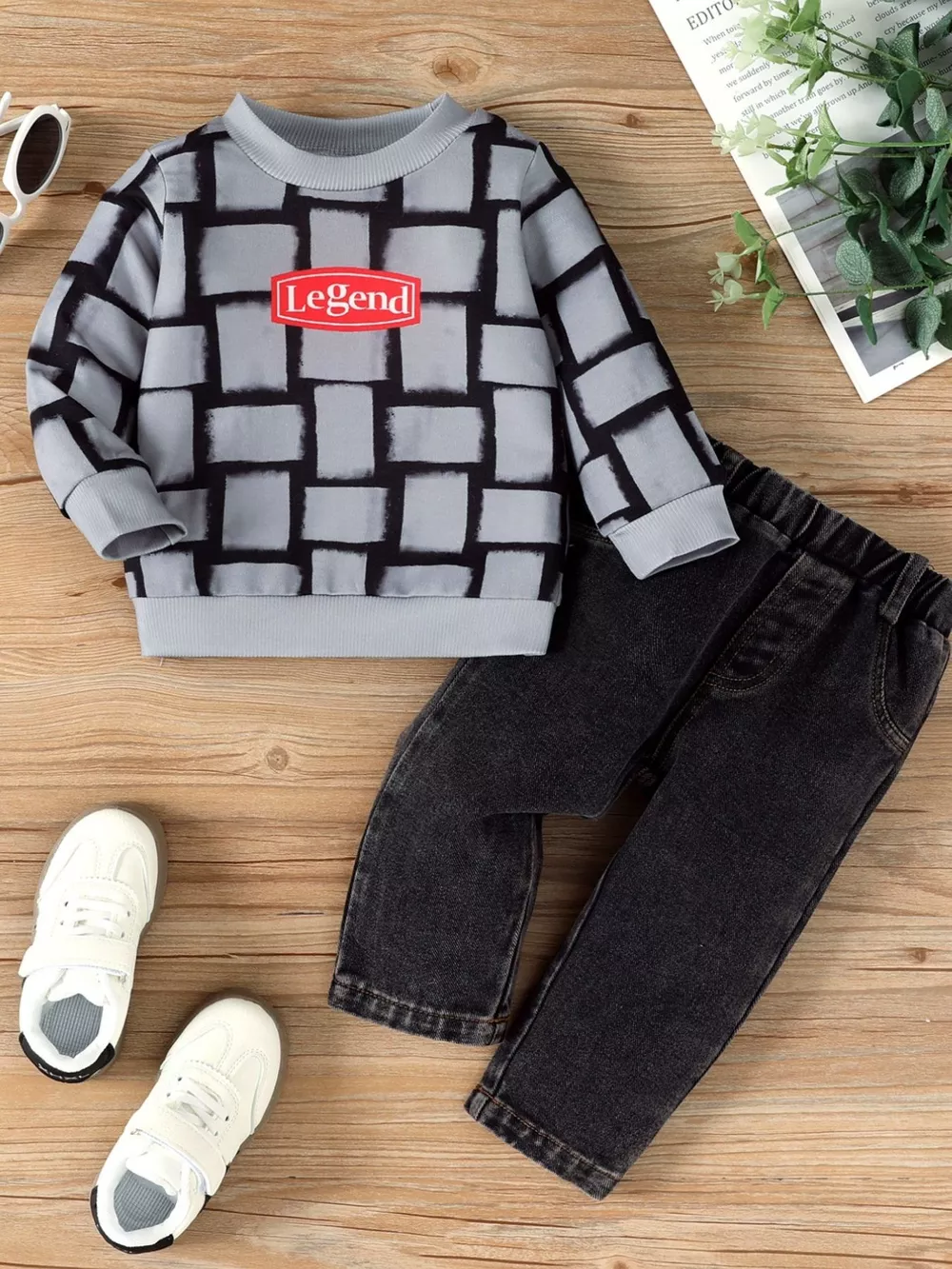 Children's Long Sleeve Top & Jeans Set