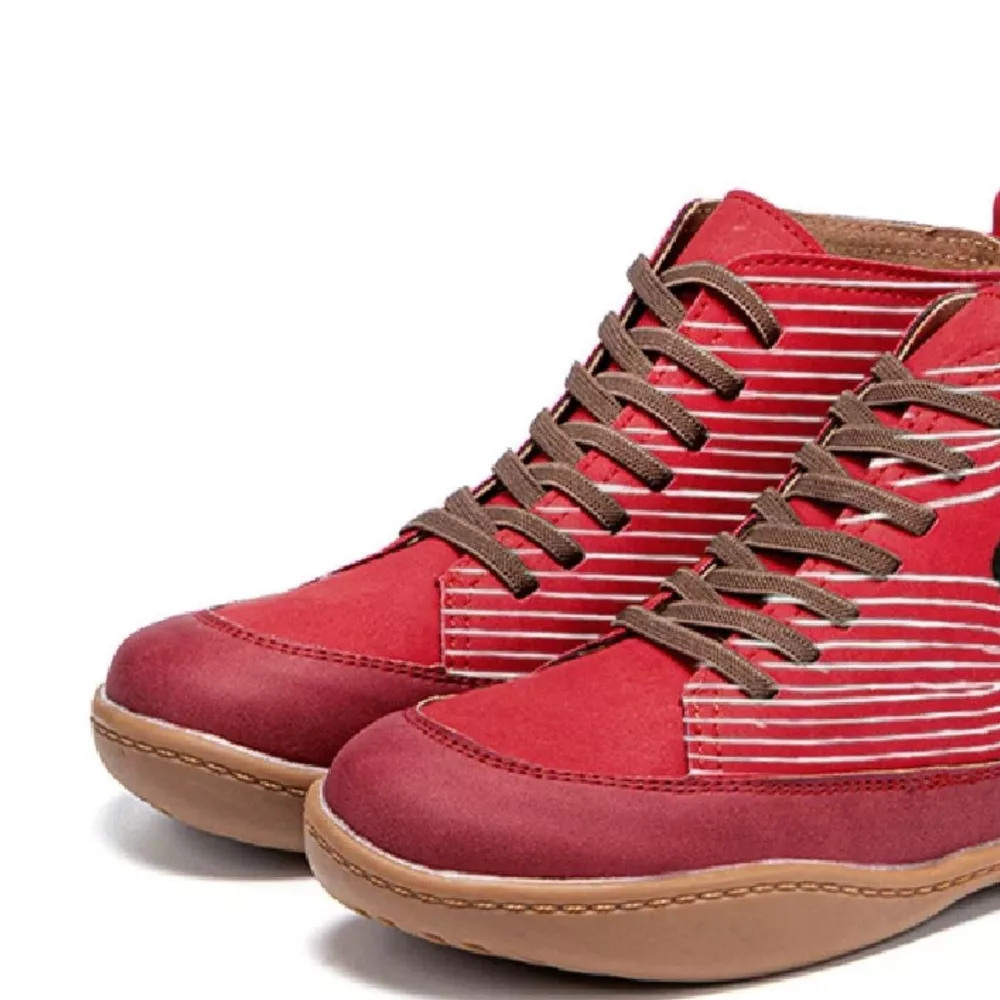 Cat Print Striped Ankle Sneakers, image 6