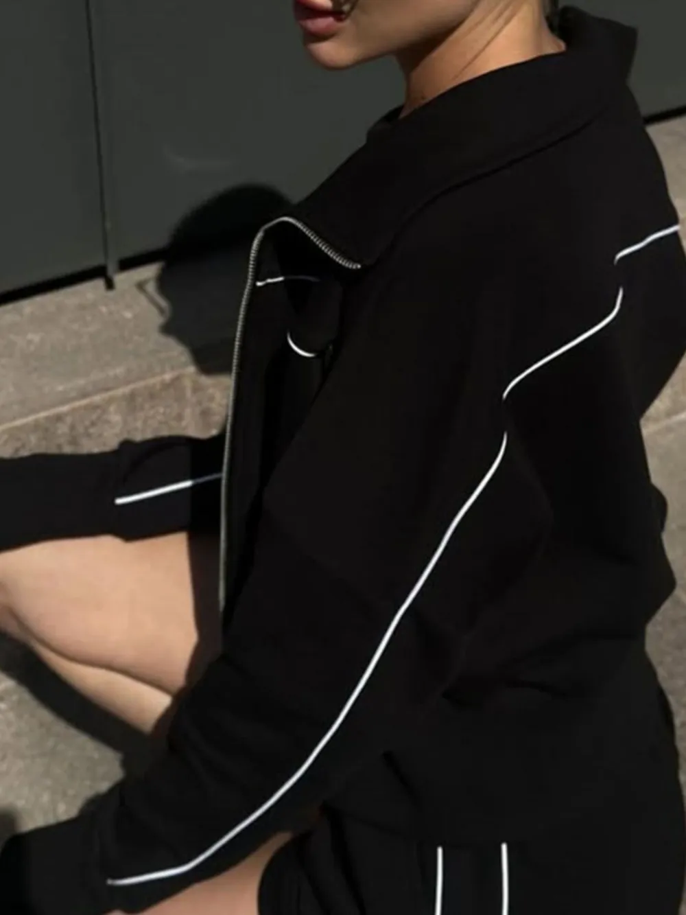 Zip Up Long Sleeve Top and Shorts Set, image 21