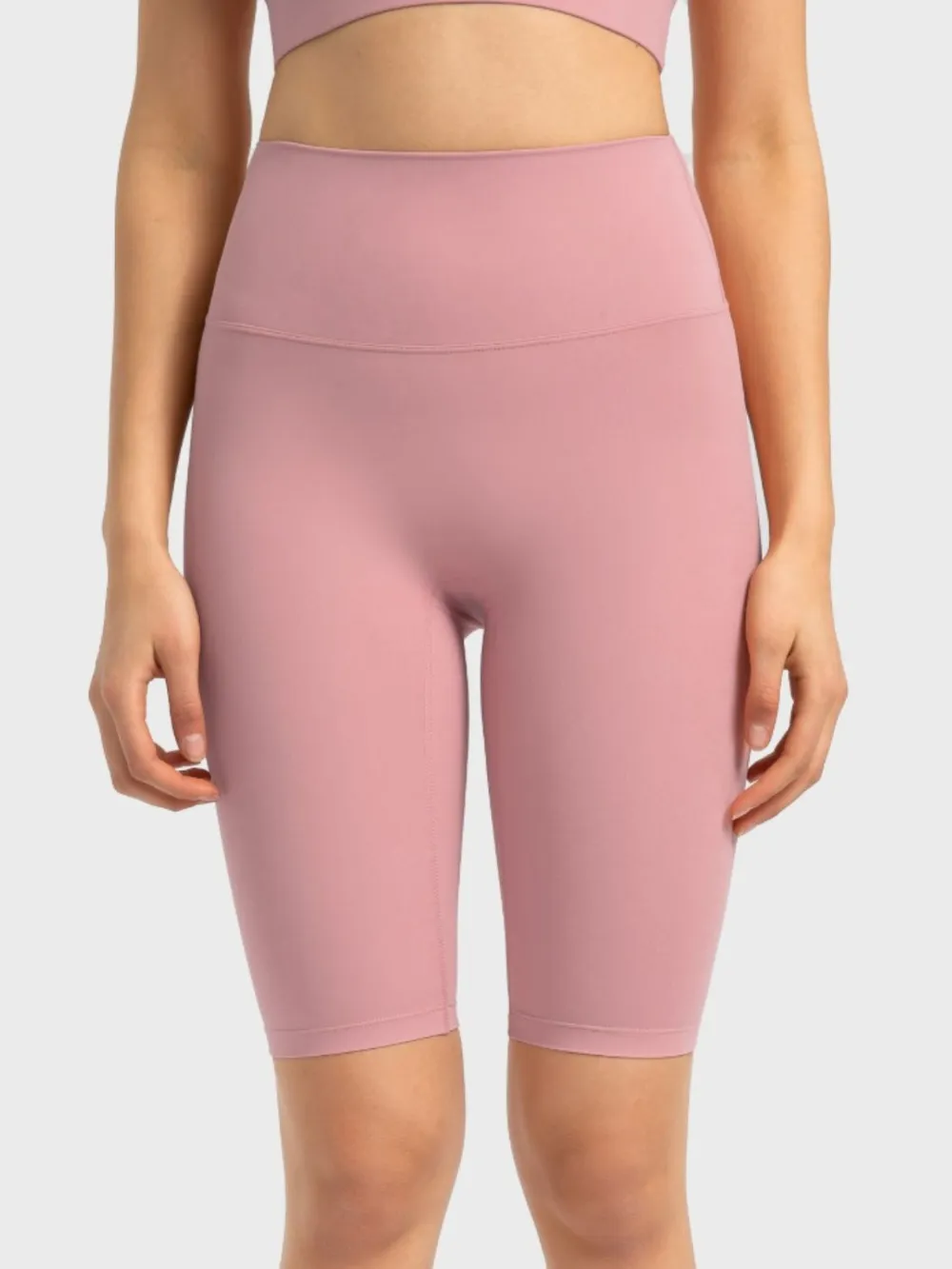 High Rise Wide Waistband Active Shorts, image 2